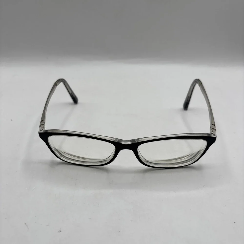 Michael Kors Black Clear Wayfarer Frames- Silver Temples MK4017 Nevis 55 16‎ 135